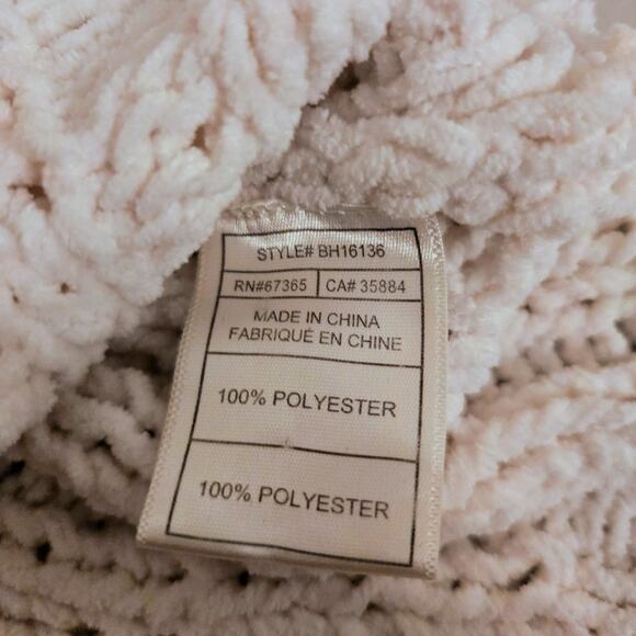 BB Dakota Tenbrook Cable Knit White Sleeveless Cowl Sweater M - Picture 6 of 12